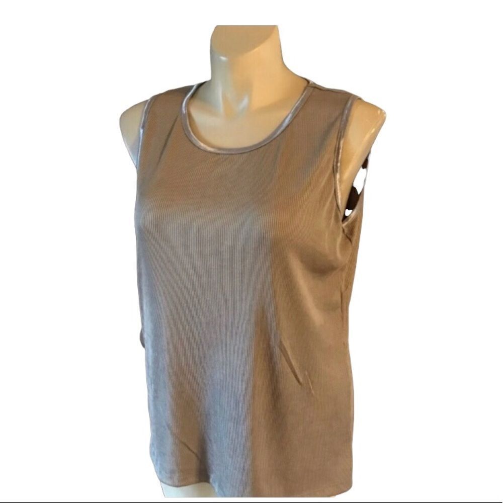 Morgan Crossing XL Brown Sleeveless Top